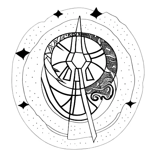 A Bts Lyric Written In The Shape Of A Crescent Moon Surrounded By Stars