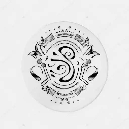 A Minimalist Tattoo Of A Rolling Pin With The Word 'Rita' Engraved On It