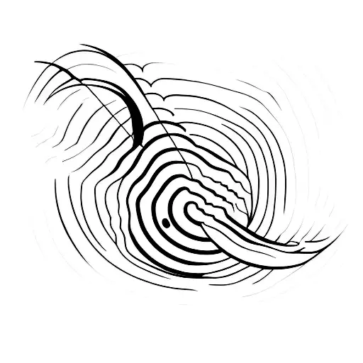 A Minimalist Tattoo Of A Sound Wave In The Shape Of A Bull