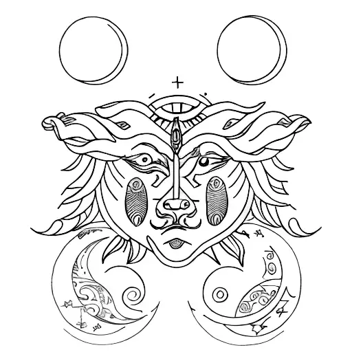 Taurus Logo Sun And Moon
