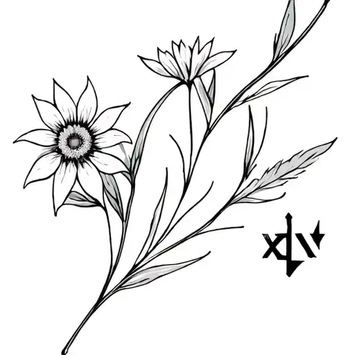 Edelweiss And Runes Intertwined