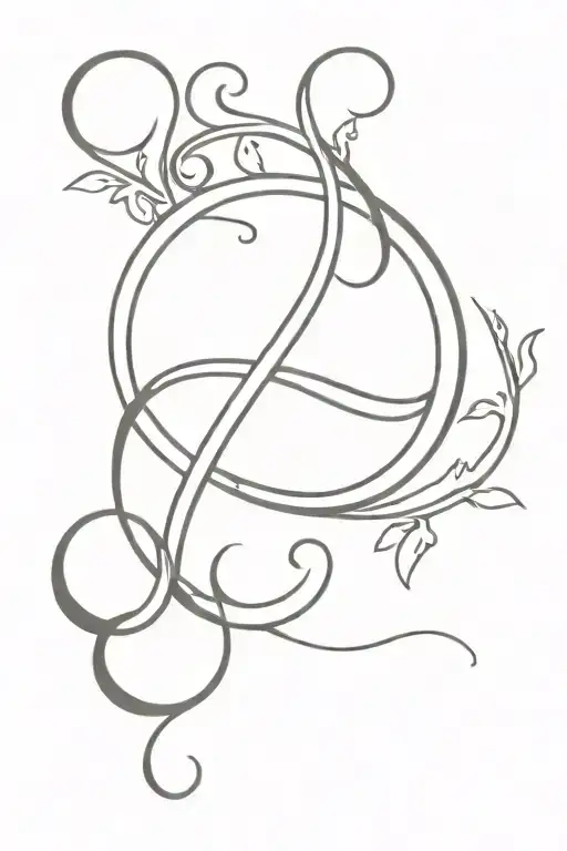 Infinity Symbol With Letters S J Dual Flames