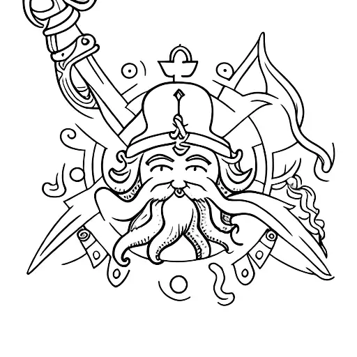 Lord Neptune With Trident And Anchor
