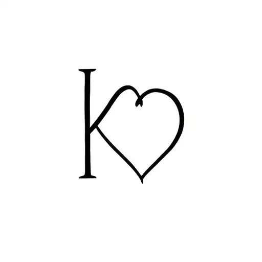 Initial Infinite Heart K And Minimalist