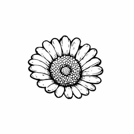 Shell With Daisy And Chrysanthemum Flower