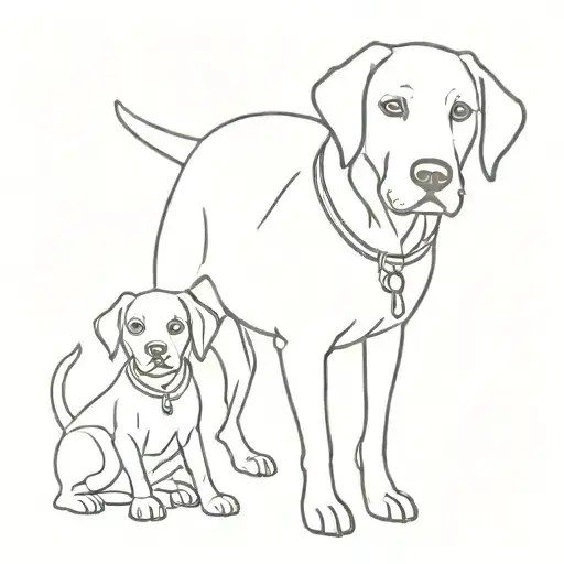 Tattoo Representing My Son And Dog Together