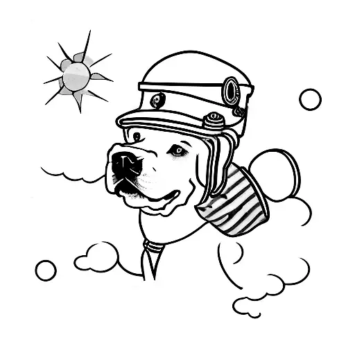 A Dog With A Pilot's Hat Exploring Different Countries