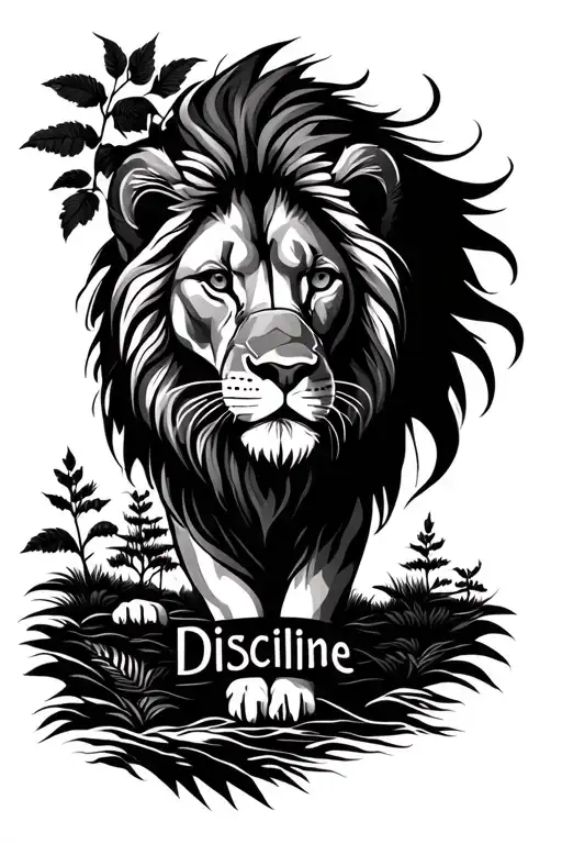 Lion And Nature Using The Word 'Discipline'