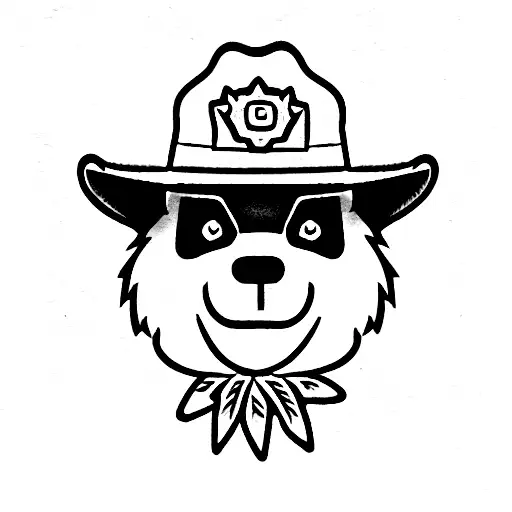Smokey The Bear With Daisys
