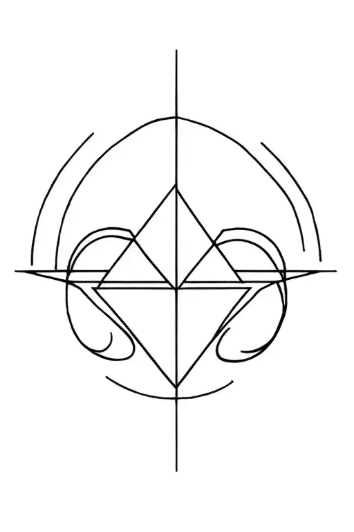 Geometrical Zodiac Sign Aries
