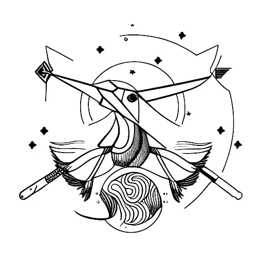 Sagittarius Sign And Bird