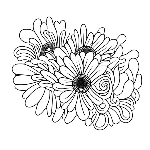 A Bouquet Of Vibrant Flowers Forming The Word 'Dad'