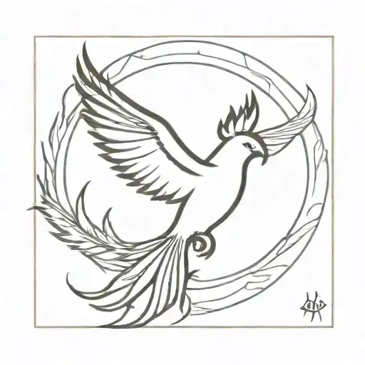 Complete Ave Phoenix Rising From The Ashes Flying Upwards