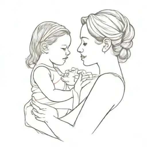 Young Mom And Her Daugter