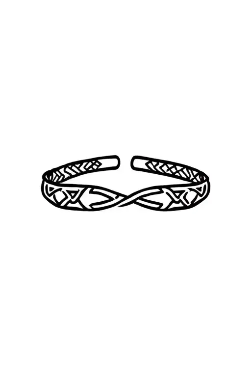 Polynesian Style Minimalistic Tattoo Bracelet