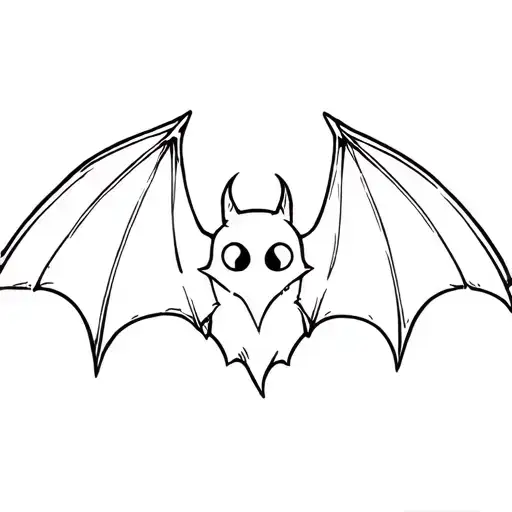 Bat With 3 Eyes And Large Torn Wings