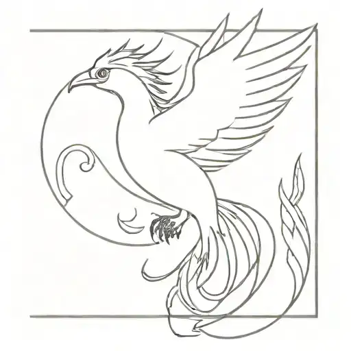 A Phoenix Ising From Past Life And Fly To Moon