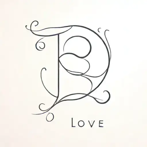 Letter S And Love Symbol