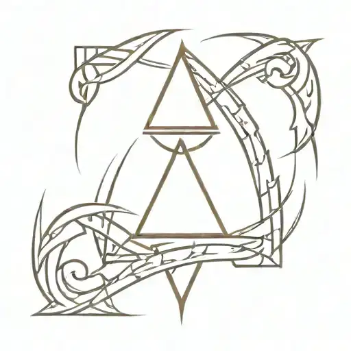 Viking Runes Forming An Hourglass