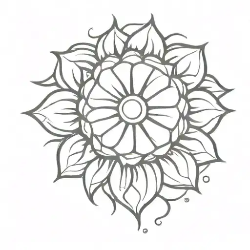 Sun Combined With Sunflower