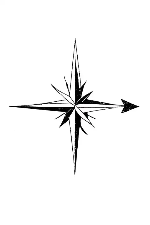 Compas With An Arrow Throug It