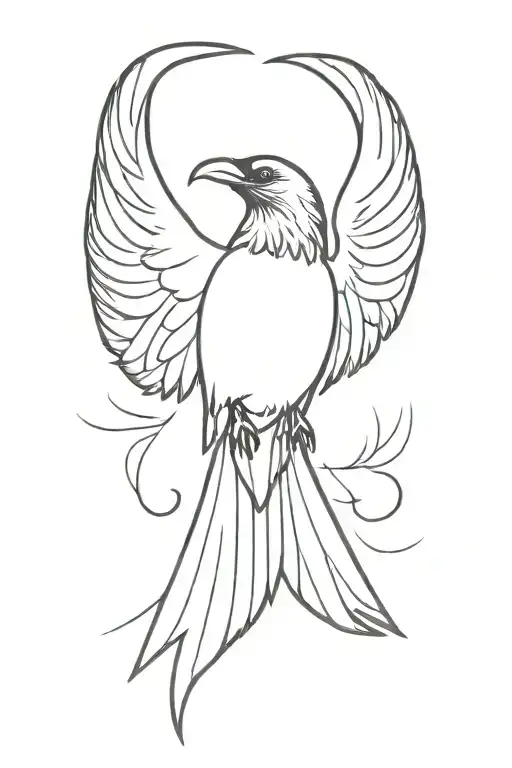 Undying Crow Open Wings