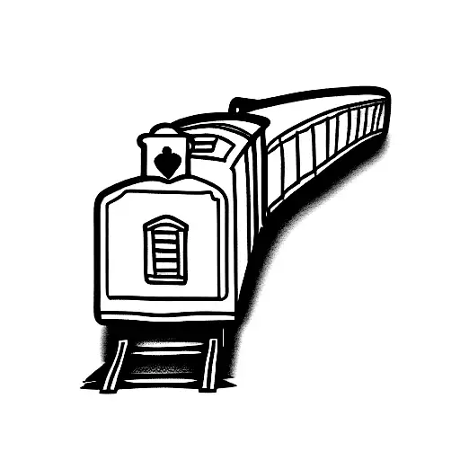 A Black And White Steam Train