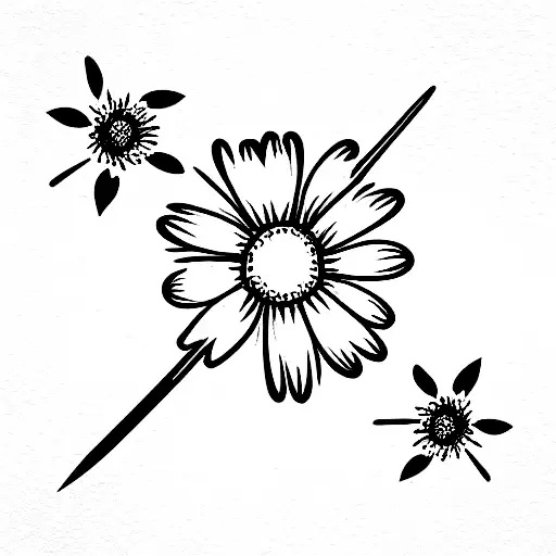 Samoraii Sword With Daisies