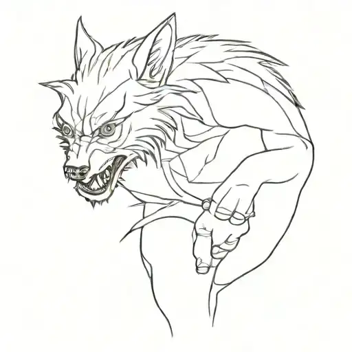 Guy Turning To Werewolf Handcuffed