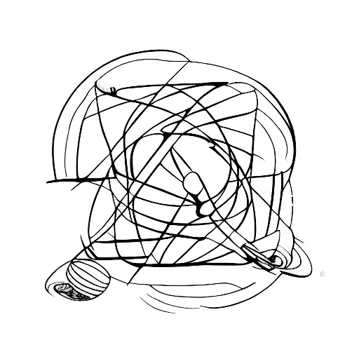 Sysiphus Line Tattoo Abstract