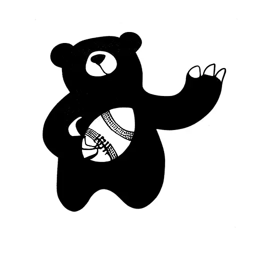 Bear Playing Football