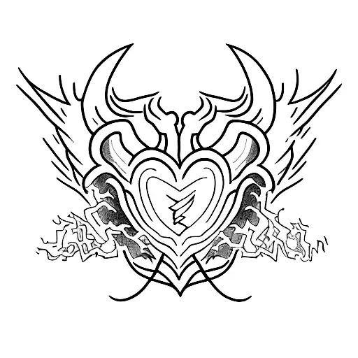 Phoenix Broken Heart Neck