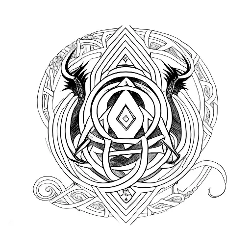 Combine The Symbols Of Elden Ring And Ouroboros Into A Tattoo Design