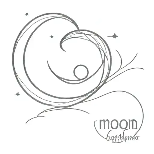 Heart Shaped Moon And Back