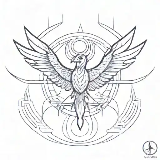 Phoenix And Eye Of Horus