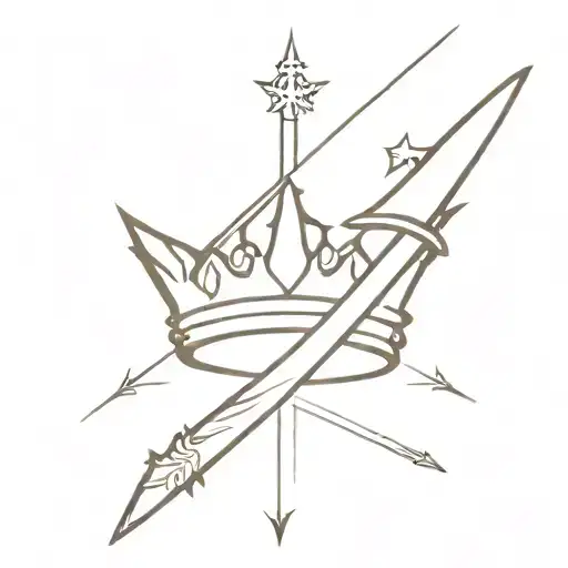 A Crown With A Sword Through It