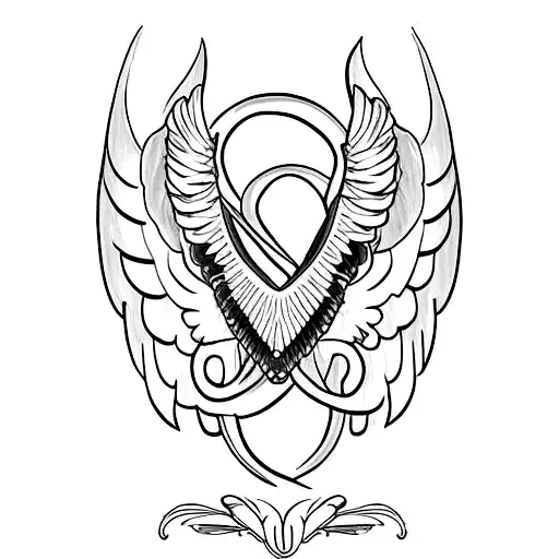 Angel Wings With The Word Ma