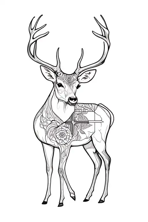 Deer & Cross Section