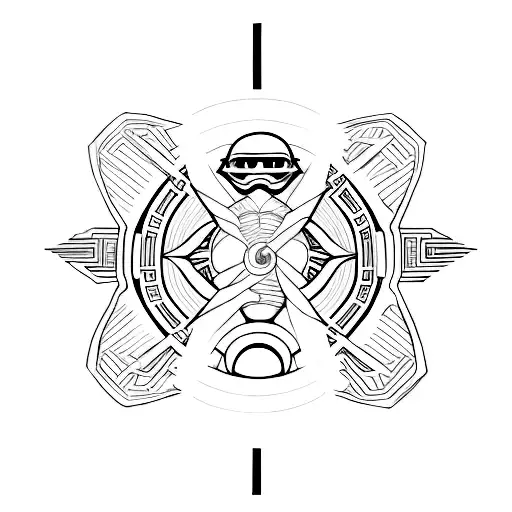 A Minimalist Tattoo Of The Twin Suns Of Tattooine