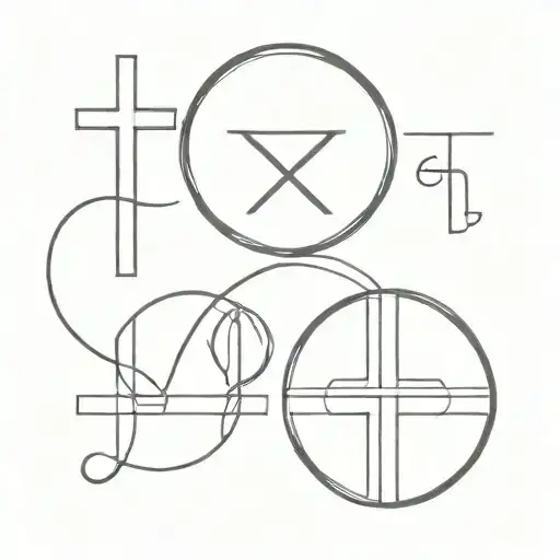 Circle Initials Cross Surrounded
