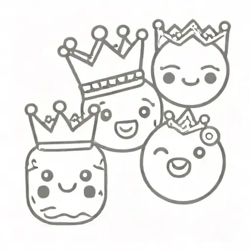 Carton Cookie Wearing Crown