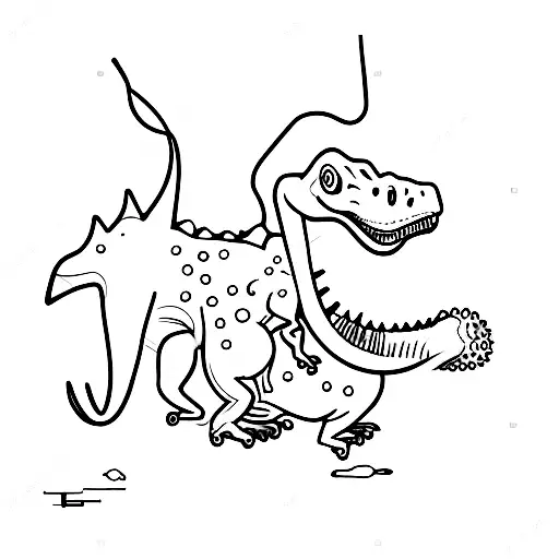 A Dinosaur With A Lab Coat