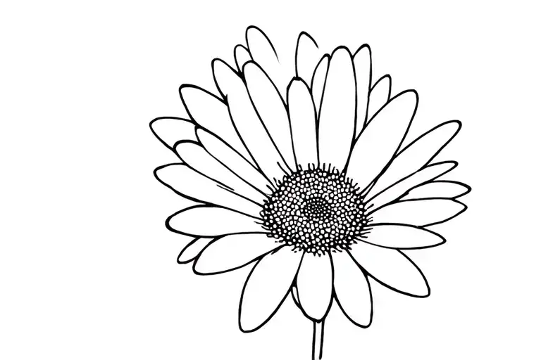 Daisy Art Tattoo Style Solo
