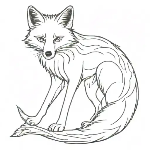 Silver Fox In Cursif Woritng