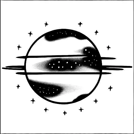 Galaxy With Three Planets And A Sun