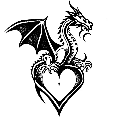 Heart With Dragon