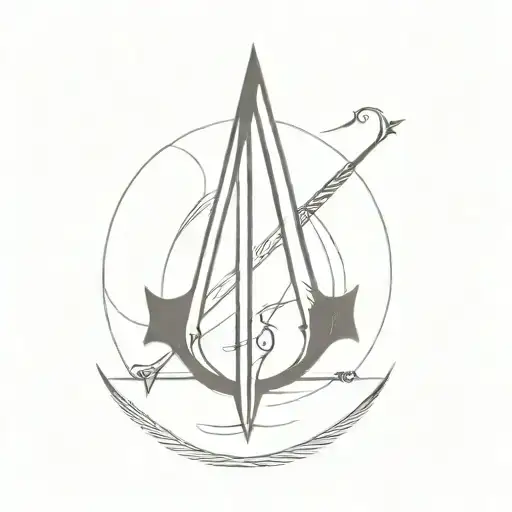 Assassins Creed Logo As A Sword Made