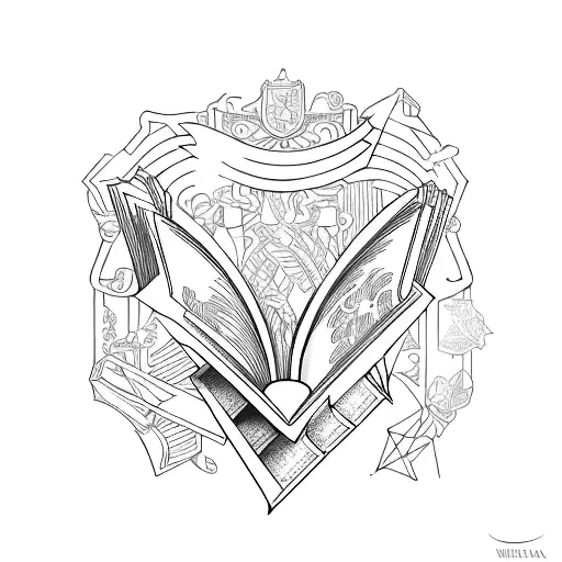 An Open Book With Intricate Details Representing Academia