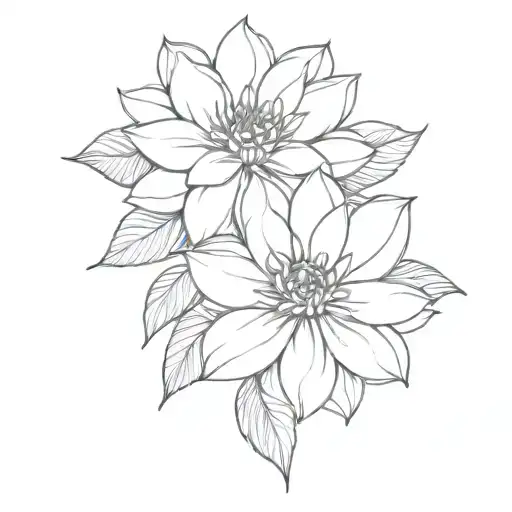 Fine Line Dahlia Flower Bouquet