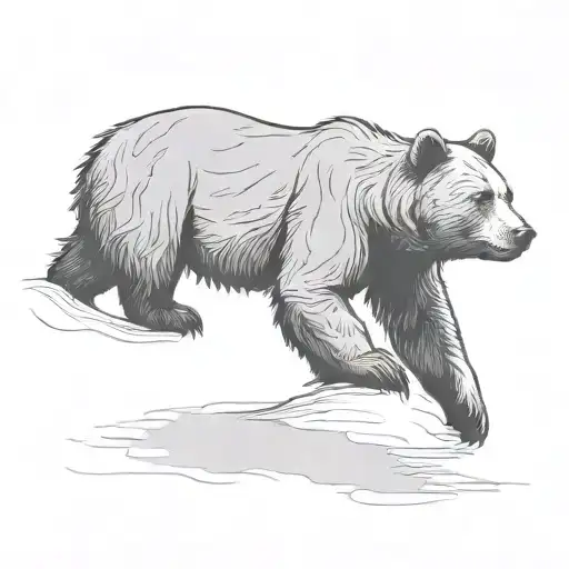 Bear Cub Simple Outline